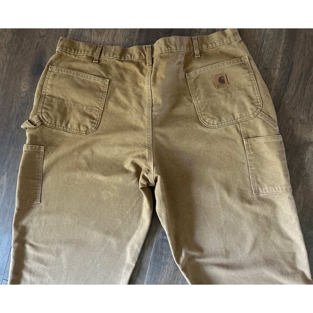 Carhartt Pants Mens 44x30 Brown B11 Original Dungaree Fit Duck Canvas Carpenter - Picture 6 of 7